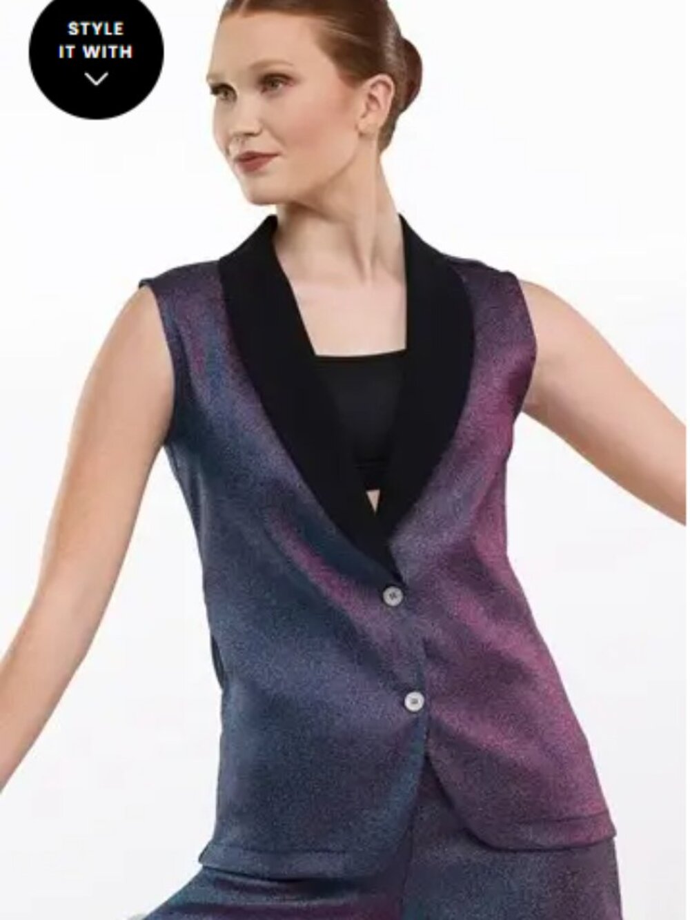 Weissman Mixify Two-Tone Metallic Suit Vest